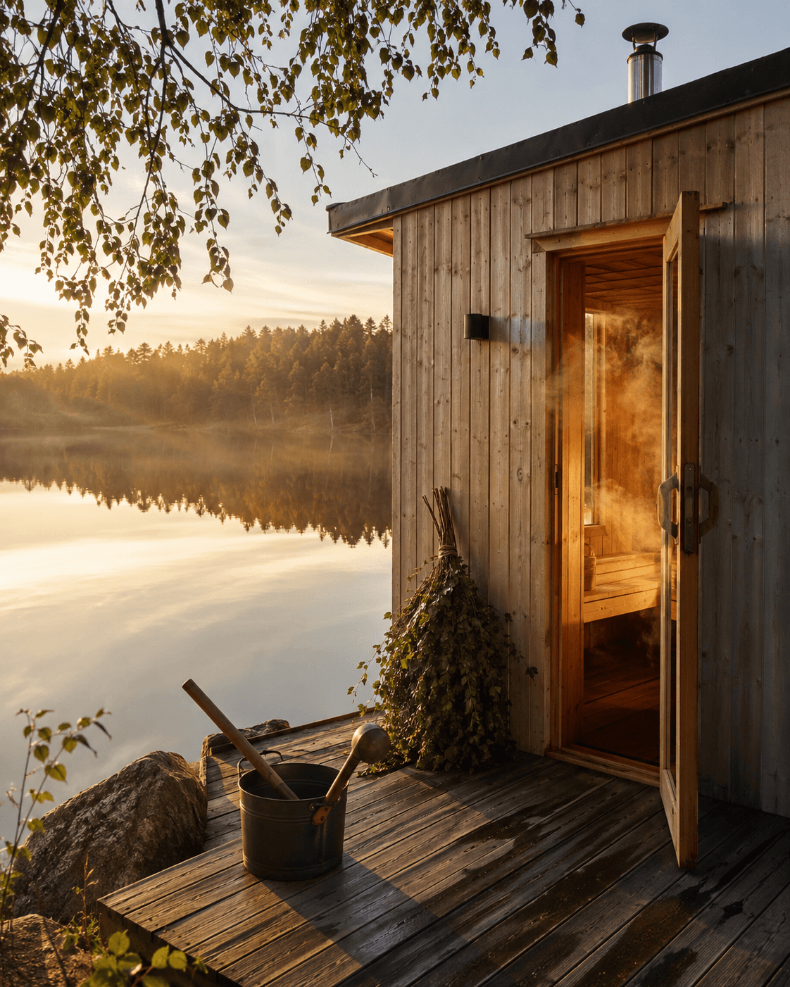 Lagom, friluftsliv et sauna suédois — philosophie de vie nordique