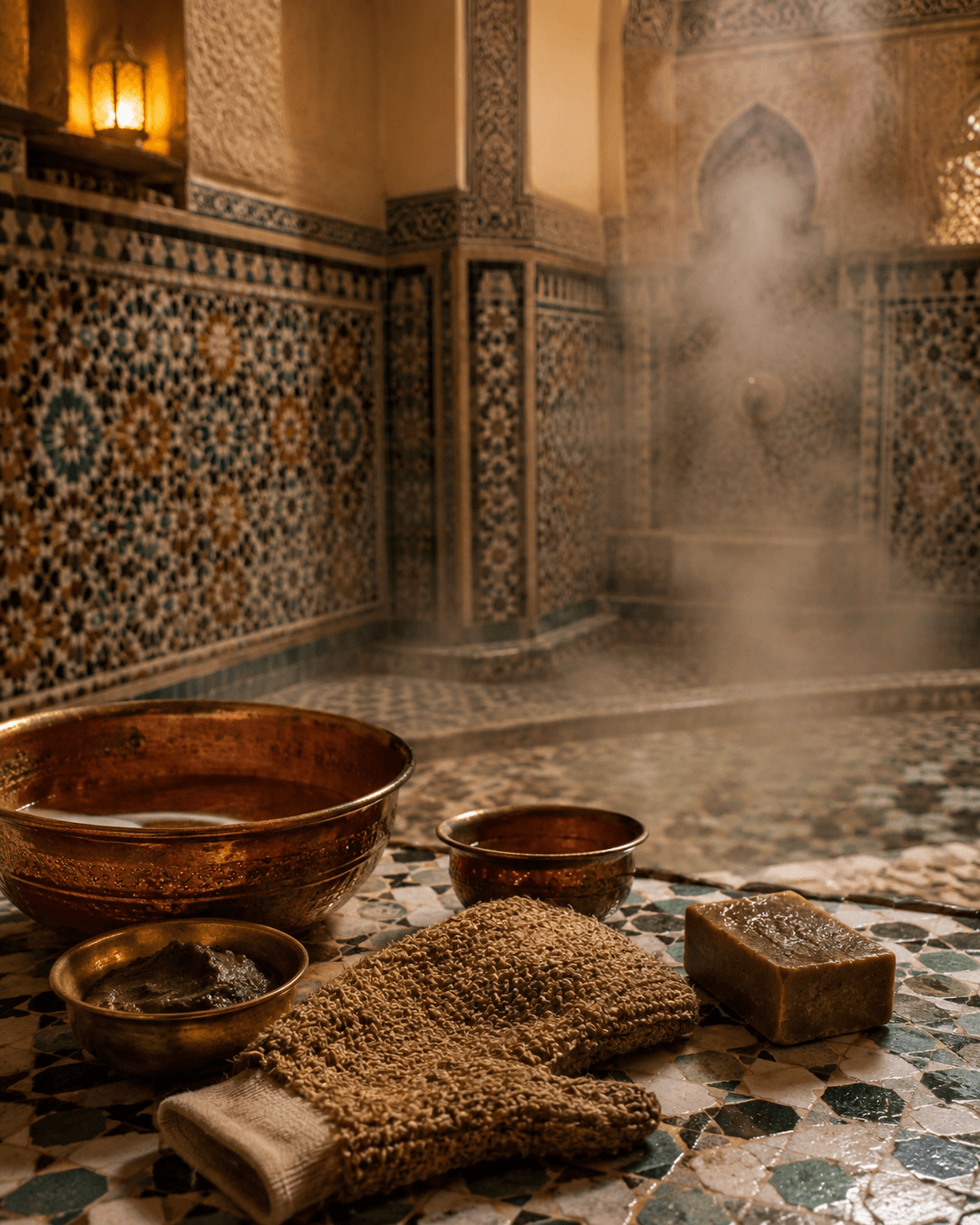 El ritual del hammam marroquí — purificación, exfoliación y arcilla
